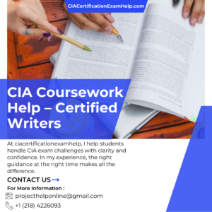 CIA Coursework Help – Certified Writers