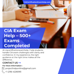 CIA Exam Help – 500+ Exams Completed
