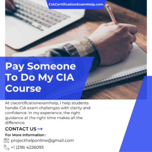 Pay Someone To Do My CIA Course