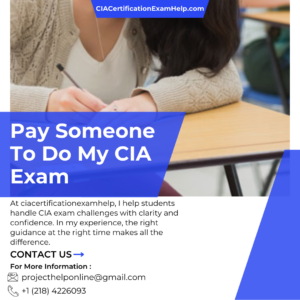 Pay Someone To Do My CIA Exam